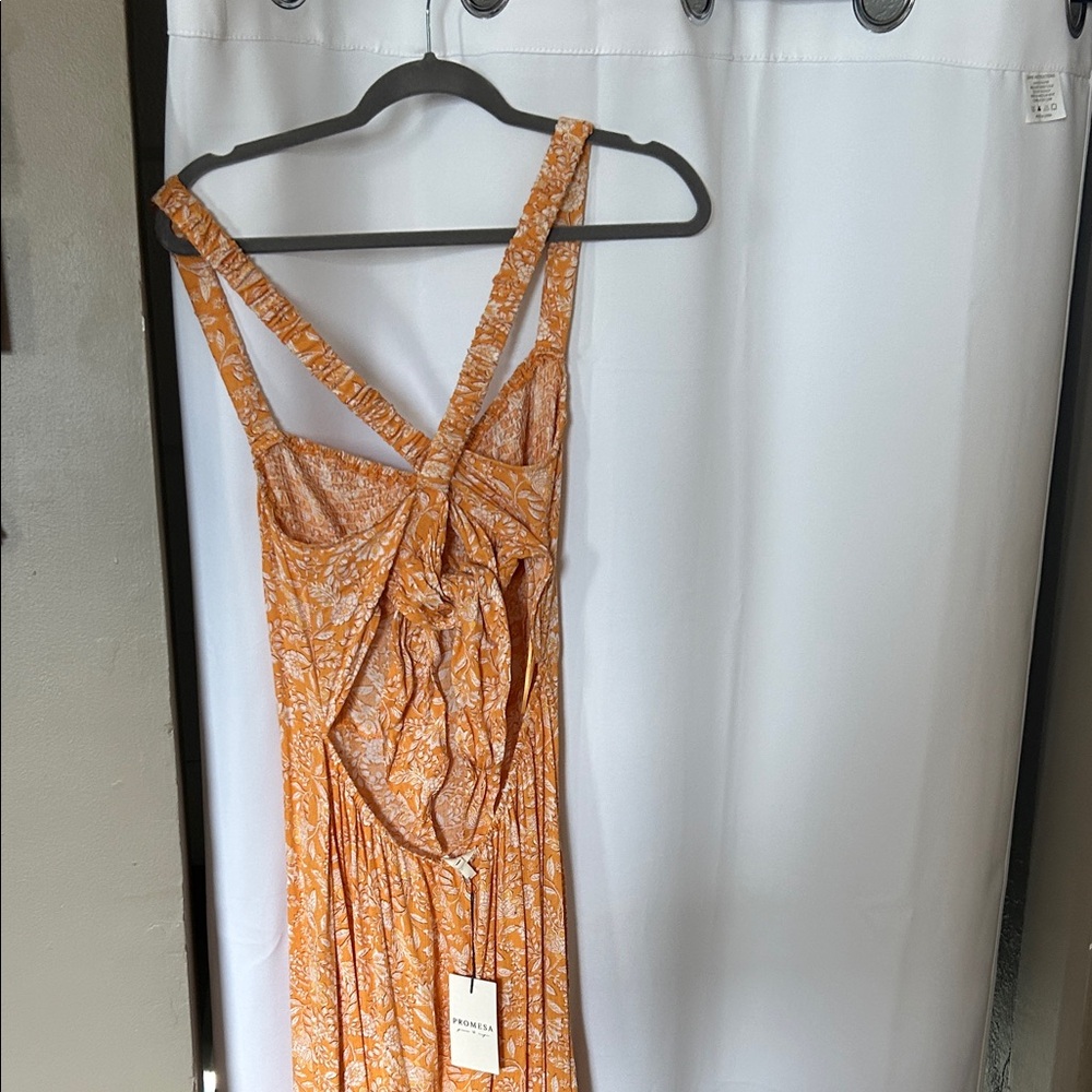 Promesa Mustard Floral Maxi Dress - Picture 6 of 9